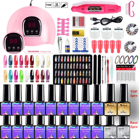 Professional Nail Art Kit with 80 Colors