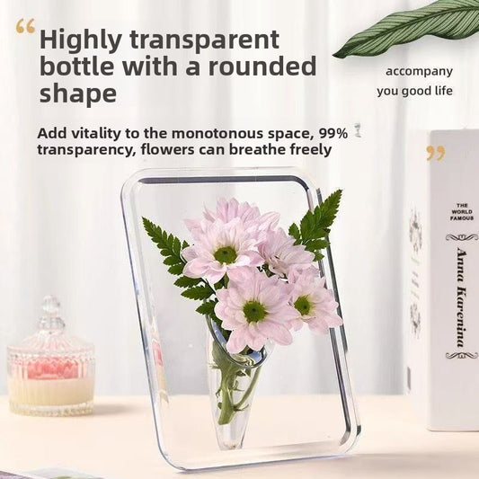 Transparent Photo Frame Vase Hydroponic Desktop Decor