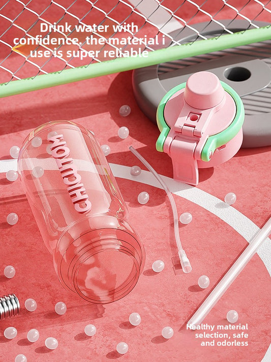 Spray Dual Drink Tritan Water Bottle with Carrying Loop
