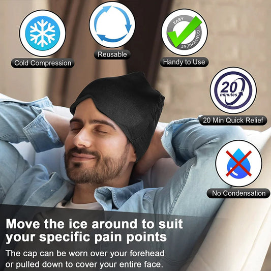 Migraine Quick Relief Hot Cold Therapy Gel Head Cap
