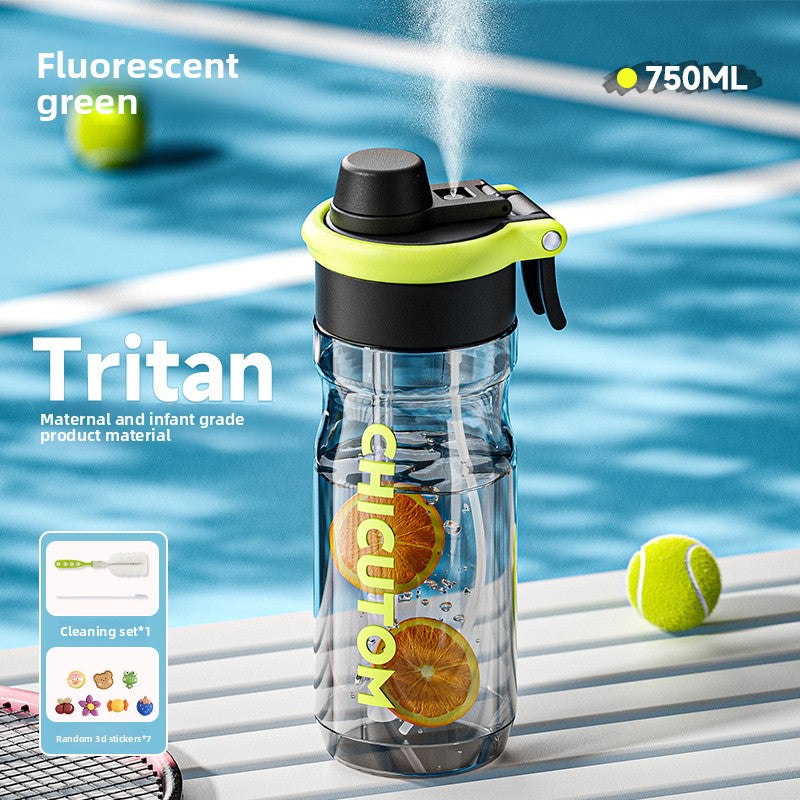 Spray Dual Drink Tritan Water Bottle with Carrying Loop