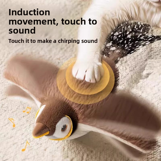 Electric Fluttering Bird Cat Toy with Sound