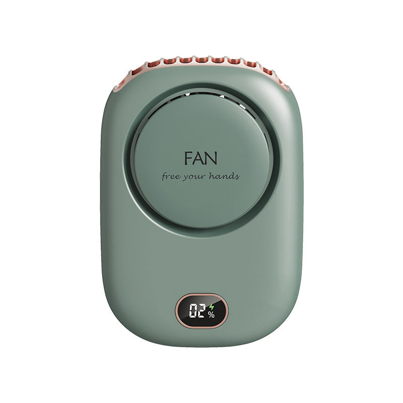 Portable Neck Fan with Digital Display and Adjustable Speeds