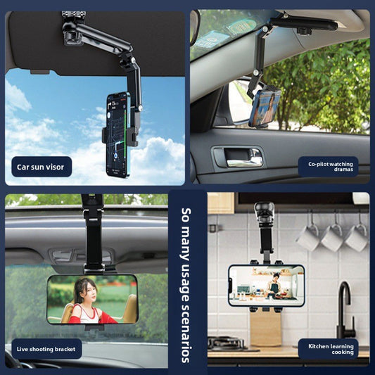 Car phone stand and sun visor