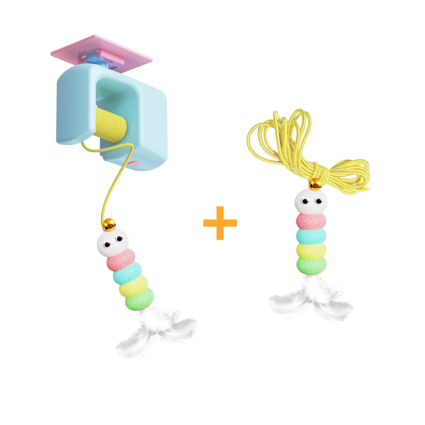 Electric Hanging Cat Toy with Feather