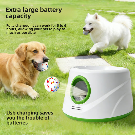 Automatic Dog Ball Launcher with Chew-Resistant Balls