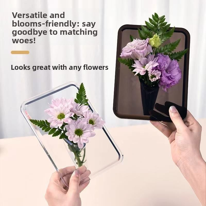 Transparent Photo Frame Vase Hydroponic Desktop Decor
