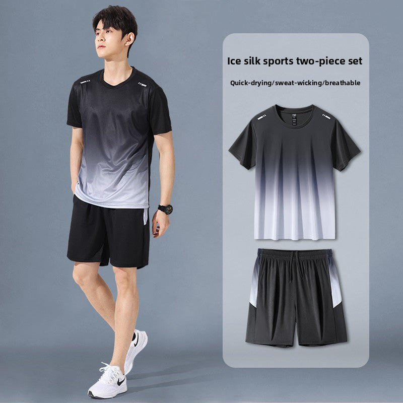 Sportswear Suit Men's Running Short-Sleeved Quick-Drying T-Shirt
