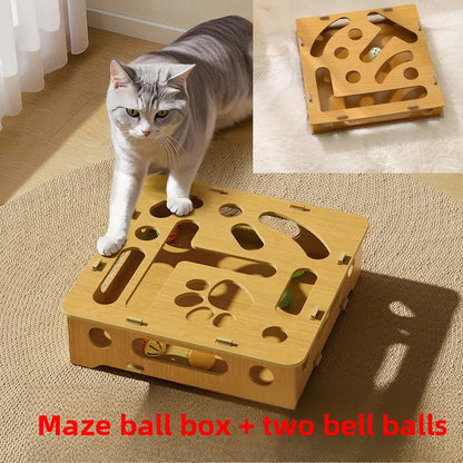 Cat Toy Maze Ball Pulling Fun