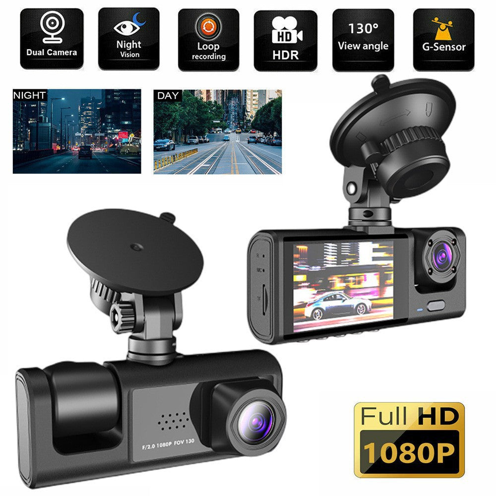 Triple Lens Car Dash Cam with WiFi Connectivity