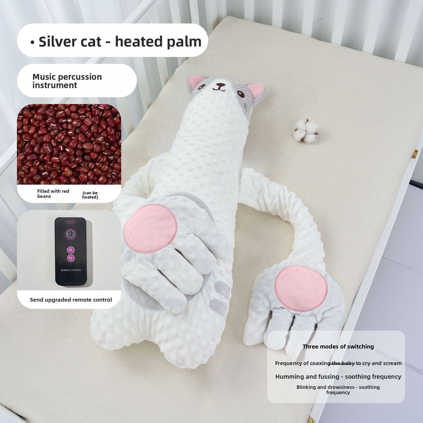 Remote Control Baby Soothing Pillow with Patting and Lullaby