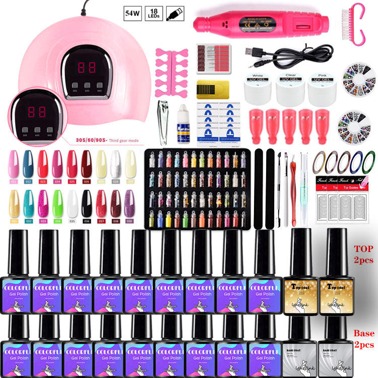 Professional Nail Art Kit with 80 Colors