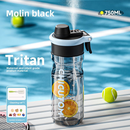 Spray Dual Drink Tritan Water Bottle with Carrying Loop