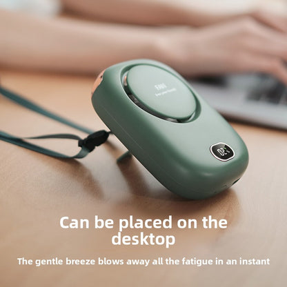 Portable Neck Fan with Digital Display and Adjustable Speeds