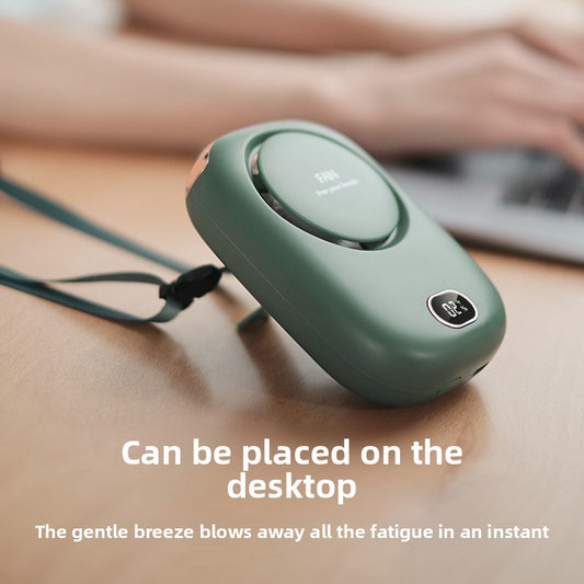 Portable Neck Fan with Digital Display and Adjustable Speeds
