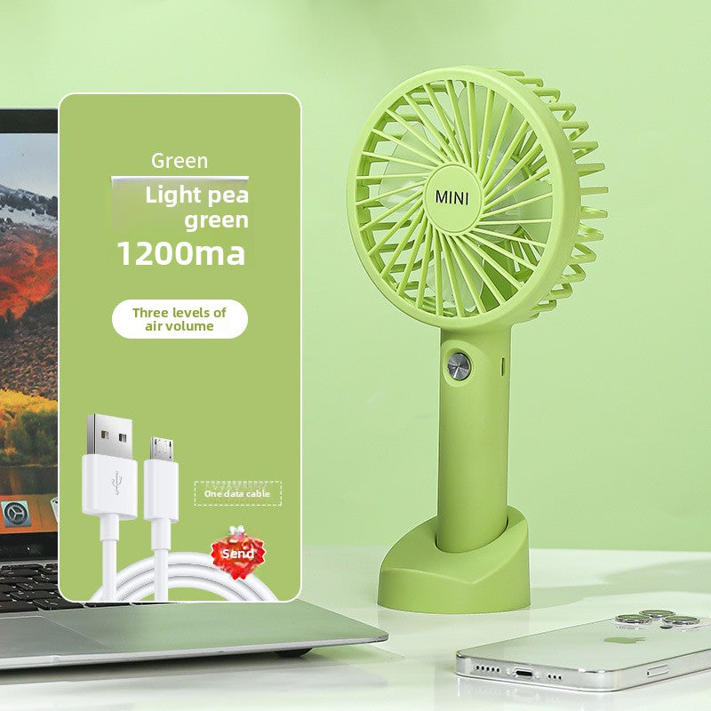 Mini USB Rechargeable Handheld Fan with Phone Holder