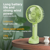 Mini USB Rechargeable Handheld Fan with Phone Holder