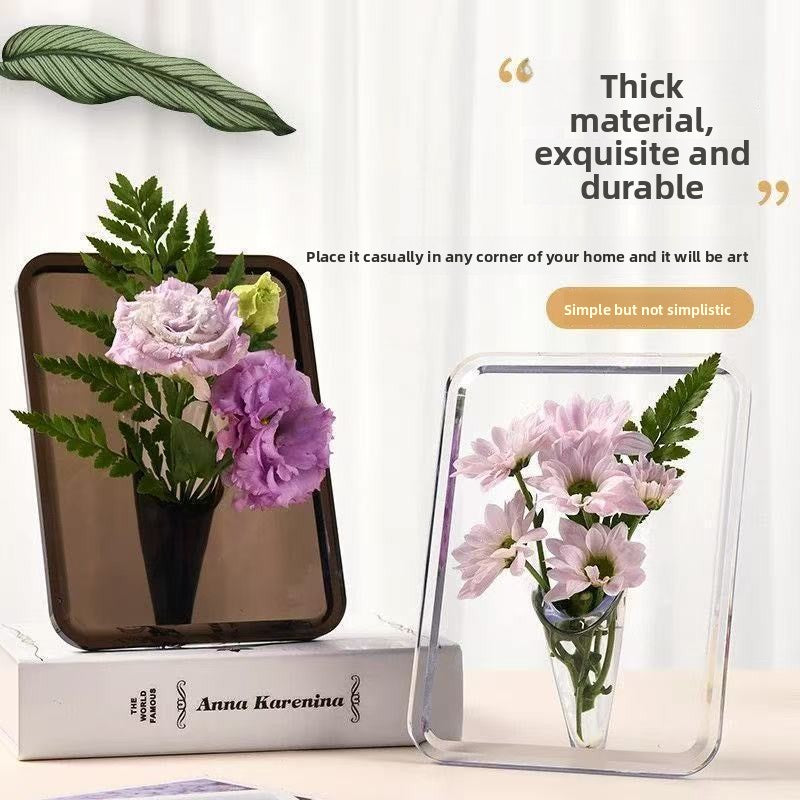 Transparent Photo Frame Vase Hydroponic Desktop Decor