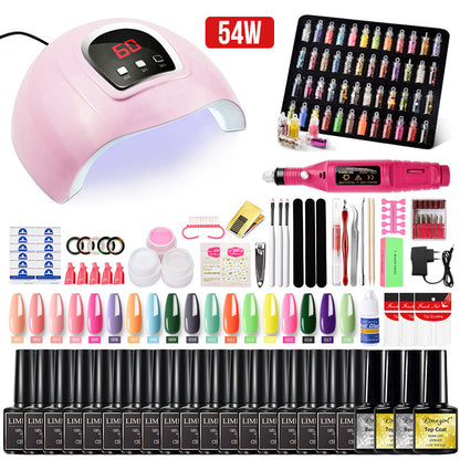 Professional Nail Art Kit with 80 Colors