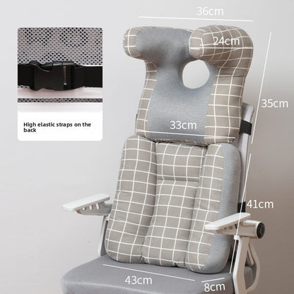 Ergonomic Office Sleeping Pillow for Neck and Back Support, Comfy Nap Headrest Cushion