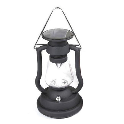 Solar-powered antique-style lantern