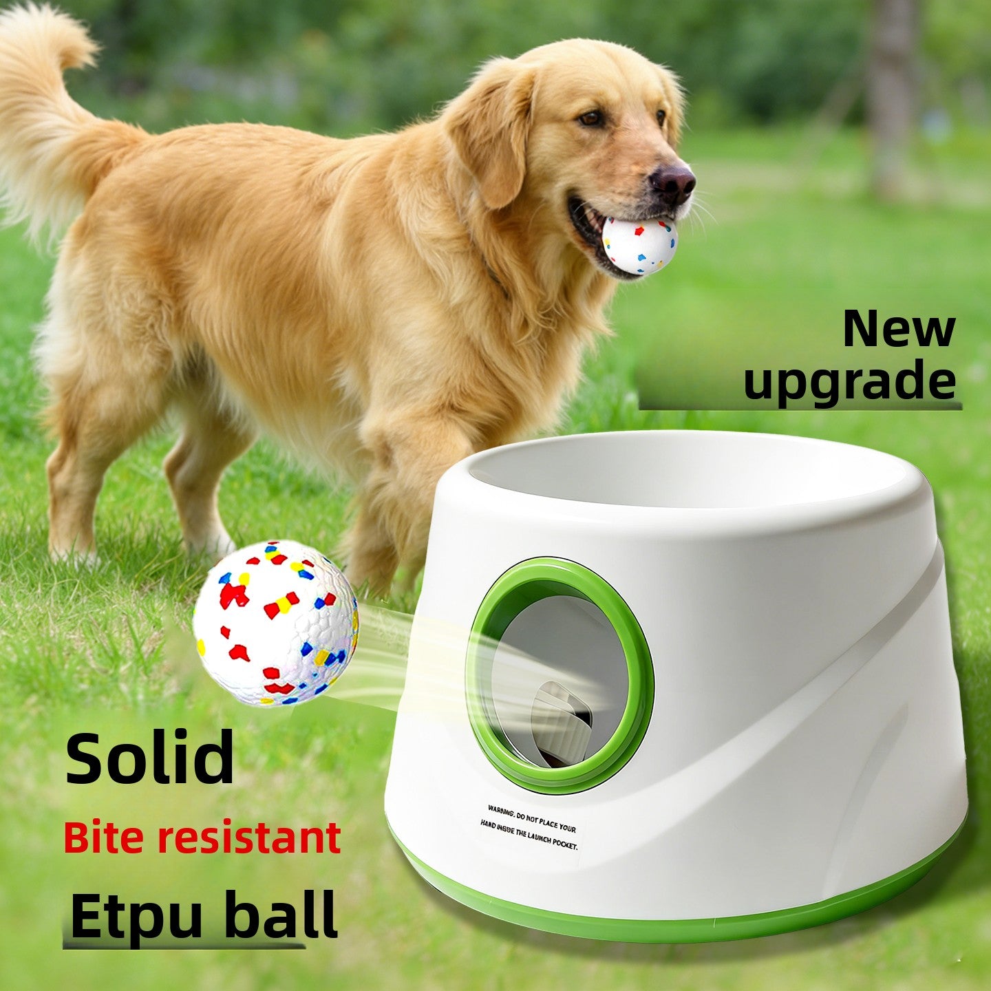 Automatic Dog Ball Launcher with Chew-Resistant Balls