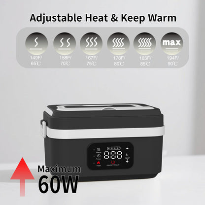 USB Charging Insulation Lunch Box with Wireless Heating