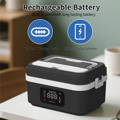 USB Charging Insulation Lunch Box with Wireless Heating