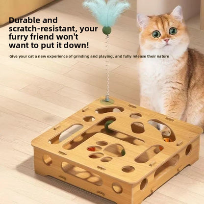 Cat Toy Maze Ball Pulling Fun