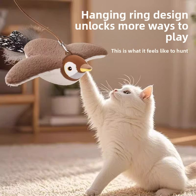 Electric Fluttering Bird Cat Toy with Sound