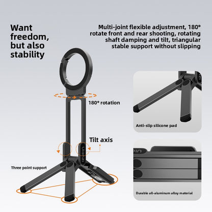 Portable Magnetic Carabiner Phone Holder Tripod