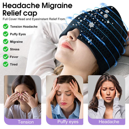 Migraine Quick Relief Hot Cold Therapy Gel Head Cap