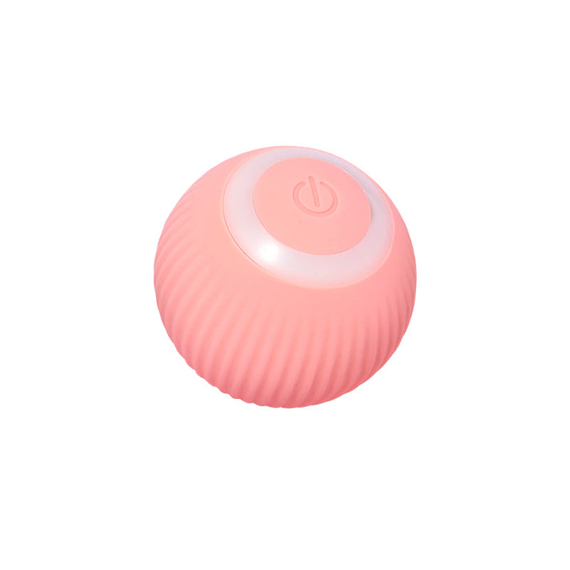 Electric Smart Cat Ball Toy with Feather Attachments