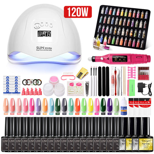 Professional Nail Art Kit with 80 Colors