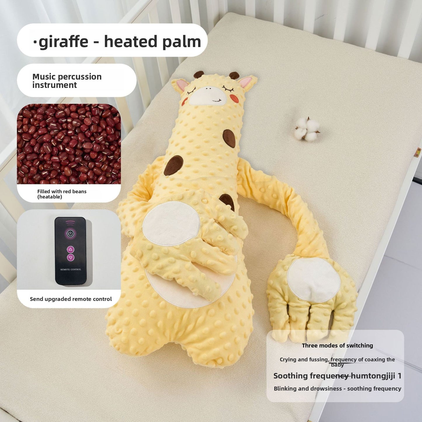 Remote Control Baby Soothing Pillow with Patting and Lullaby