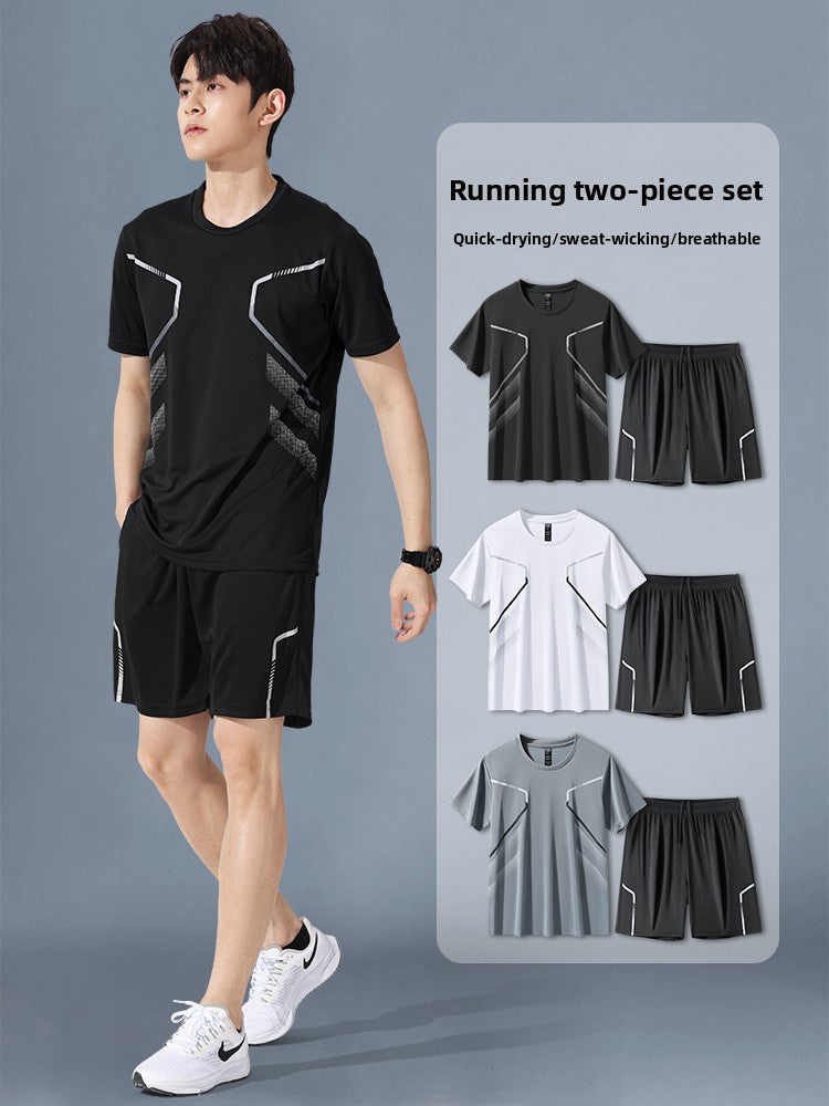 Sportswear Suit Men's Running Short-Sleeved Quick-Drying T-Shirt