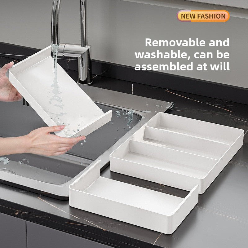 Retractable Kitchen Drawer Organizer Box