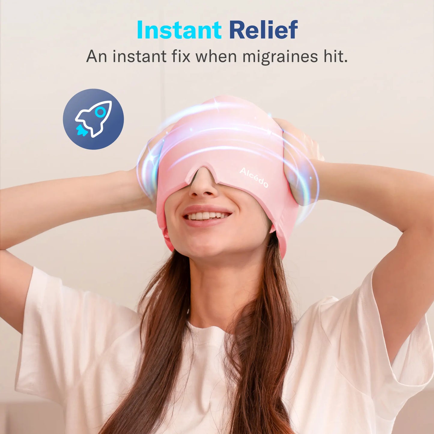 Migraine Quick Relief Hot Cold Therapy Gel Head Cap