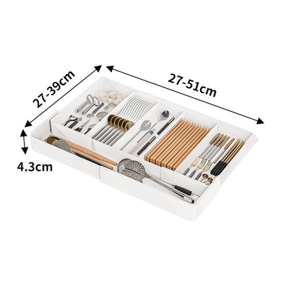 Retractable Kitchen Drawer Organizer Box