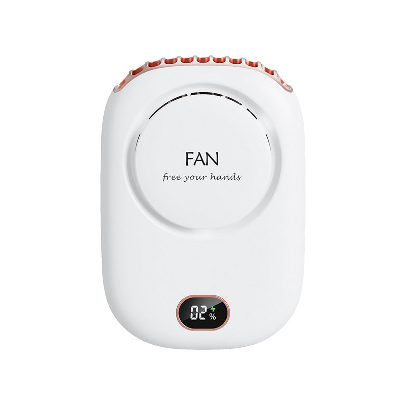 Portable Neck Fan with Digital Display and Adjustable Speeds