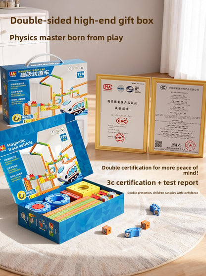 Magic Transformable Magnetic Track Cube Building Set