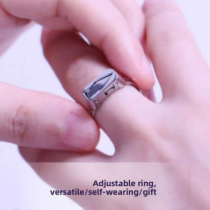 Self-defense opening ring with hidden blade