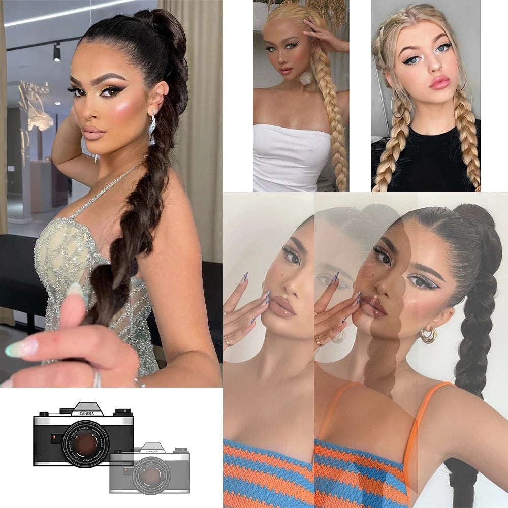 Synthetic Hair Ponytail Extension Braid