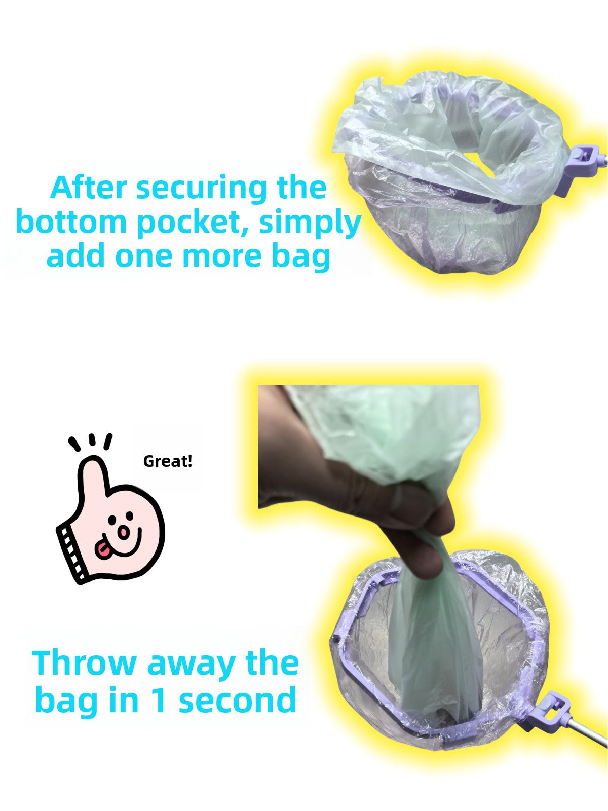Foldable Dog Waste Scooper with Bags