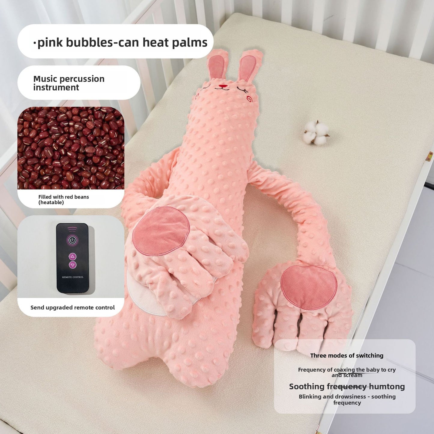 Remote Control Baby Soothing Pillow with Patting and Lullaby