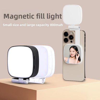 2-In-1 Magnetic Portable Makeup Mirror & Selfie Light