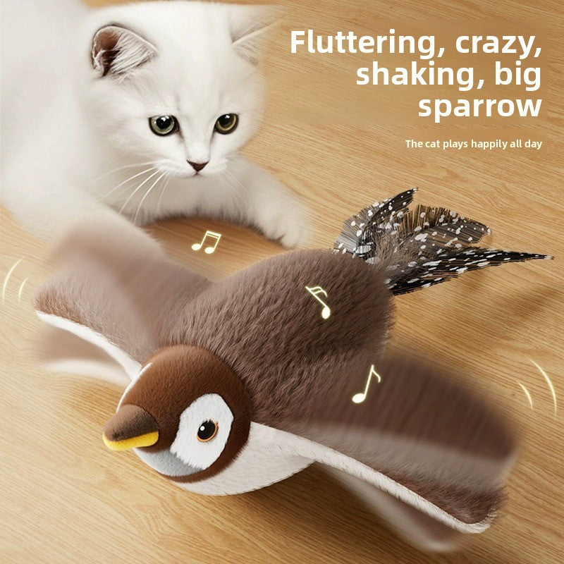 Electric Fluttering Bird Cat Toy with Sound