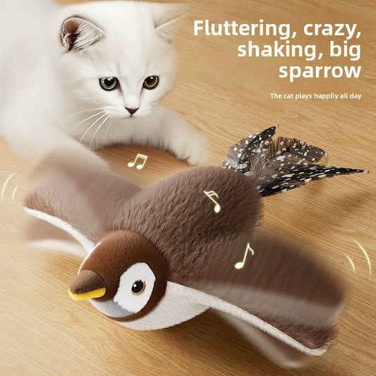 Electric Fluttering Bird Cat Toy with Sound