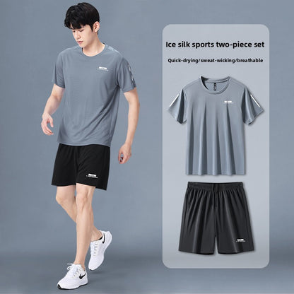 Sportswear Suit Men's Running Short-Sleeved Quick-Drying T-Shirt