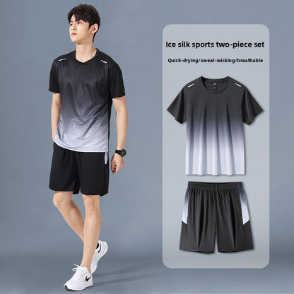 Sportswear Suit Men's Running Short-Sleeved Quick-Drying T-Shirt